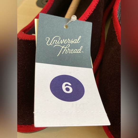 Universal Thread Velvet Mary Jane Flats - Burgundy and Red - Picture 9 of 10